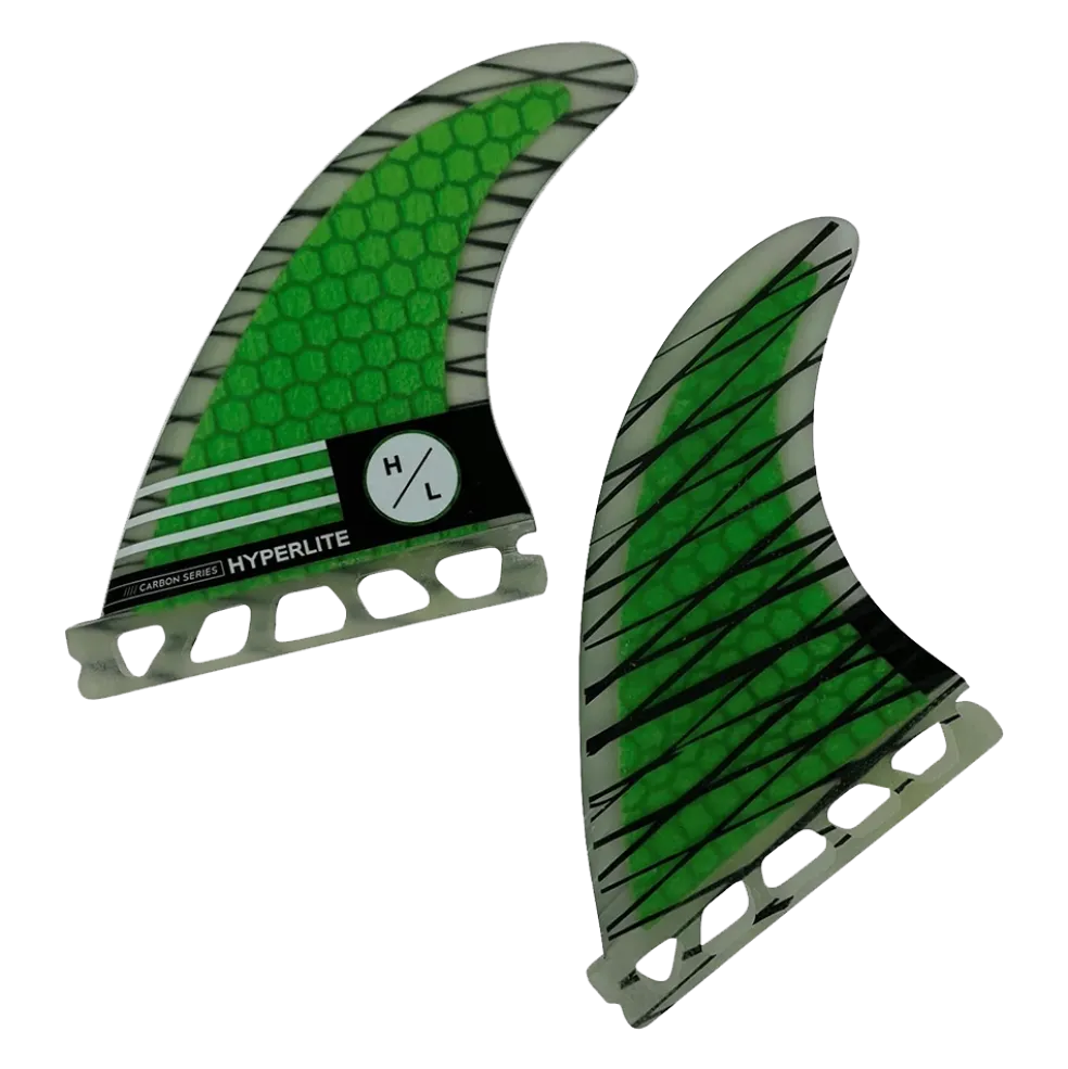 Hyperlite 4.5 Riot Carbon Surf Fin Set - Twin