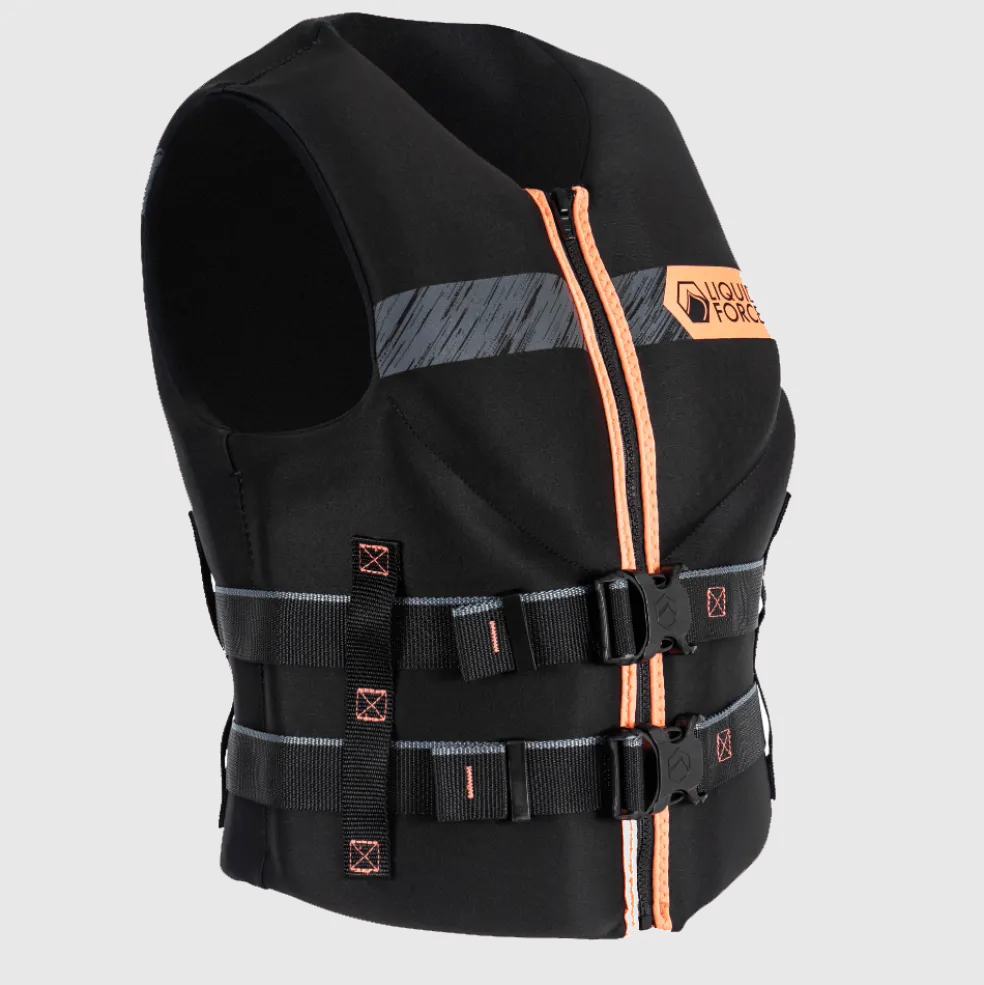 Liquid Force Women's Hinge Classic CGA Vest - Black/Coral