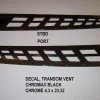 Nautique DECAL TRANSOM VENT CHROMAX BLACK CHROME 4.3 x 23.32 - 140013