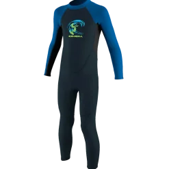 O'Neill Toddler Reactor II 2mm Back Zip Full Wetsuit - Black/Ocean/Slate